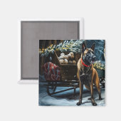 Aimant Décor de Noël Malinoi Snowy Sleigh (Recto/Verso)