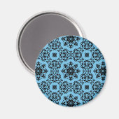 Aimant Décor sobre noir et bleu élégant (Recto/Verso)
