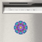 Aimant décoratif artistique Fleur pourpre étoile (In Situ (Lave-vaisselle))