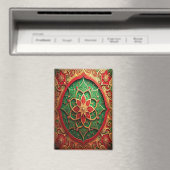 Aimant décoratif de Noël rouge vert (In Situ (Lave-vaisselle))