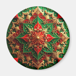 Aimant décoratif de Noël rouge vert