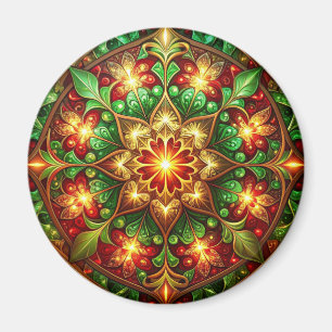 Aimant décoratif de Noël vert rouge