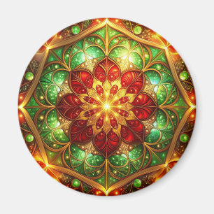 Aimant décoratif de Noël vert rouge