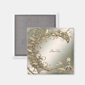 Aimant décoratif élégant moderne en or (Recto/Verso)