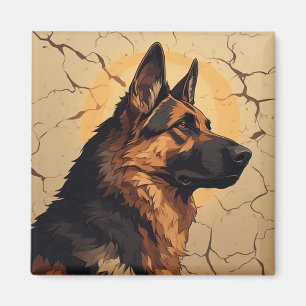 Aimant 🐕 Décoration de Berger Allemand pour propriétaire