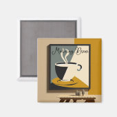 Aimant Décoration de café pour se réveiller le matin (Recto/Verso)