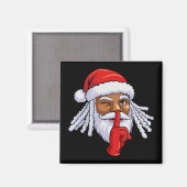 Aimant Décoration de fête de Noël du Père Noël afro-améri (Recto/Verso)