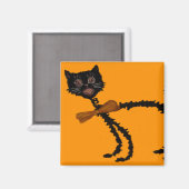 Aimant Décoration de Halloween Chat Noir Élastique (Recto/Verso)