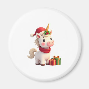 Aimant Décoration de Noël Licorne Santa Licorne T-shirt d