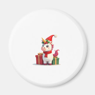 Aimant Décoration de Noël Licorne Xmas Santa Licorne T-