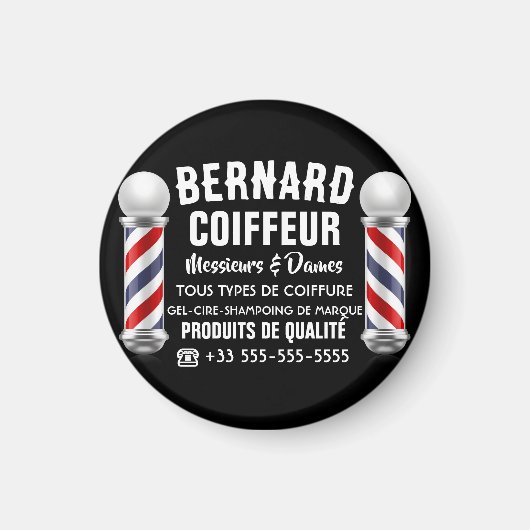 Aimant Décoration de salon de coiffure (Devant)