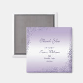 Aimant Décoration Parties scintillant violet parkly Anniv (Recto/Verso)