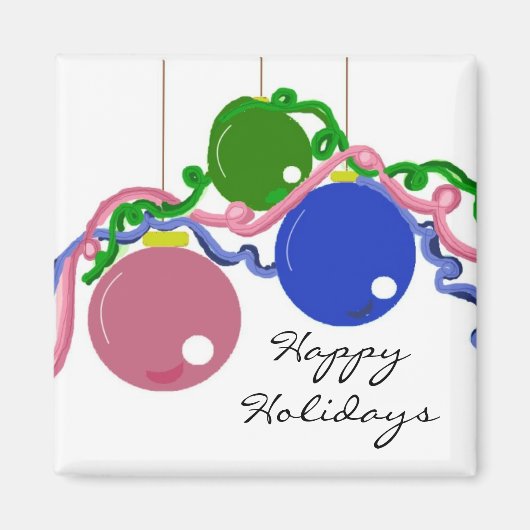 Aimant Décorations festives et jolis rubans (Devant)