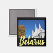 Aimant Découvrez l'architecture de l'église de Biélorussi (Recto/Verso)