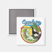 Aimant Découvrez le logo de voyage de Placencia Belize (Recto/Verso)