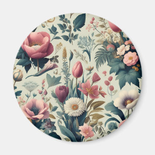 Aimant Découvrez le Motif botanique fleuri de printemps