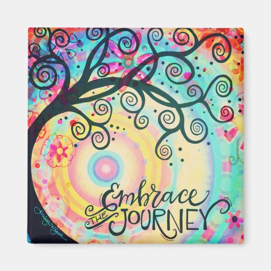 Aimant Découvrez l'inspiration du voyage (Devant)