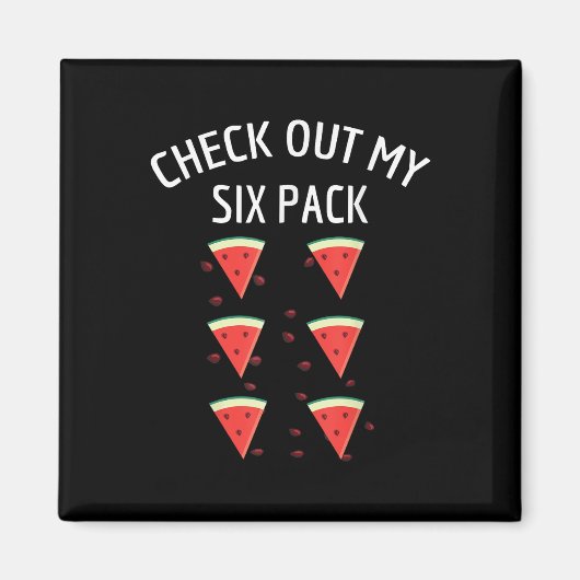 Aimant Découvrez Ma Chemise Melon Fun Melon Six Pack Wate (Devant)