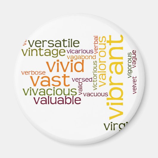 Aimant Décrivez-vous avec des Adjectifs - V (Devant)