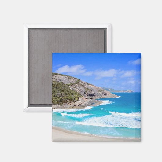 Aimant Deep Blue Ocean Waves Cliffs Blue Sky Photo (Recto/Verso)