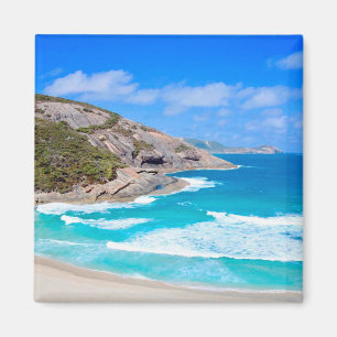 Aimant Deep Blue Ocean Waves Cliffs Blue Sky Photo
