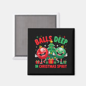 Aimant Deep In Christmas Srit Funny Ornament  (Recto/Verso)