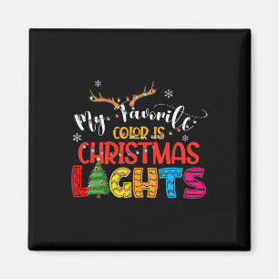 Aimant Deer Ma Couleur Préférée Est Les Lumières De Noël