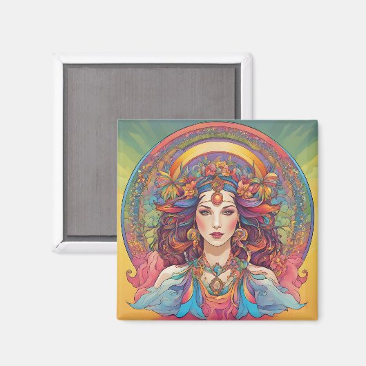 Aimant Déesse Des Arcs-En-Ciel (Recto/Verso)