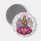 Aimant Déesse Lakshmi mandala (Recto/Verso)