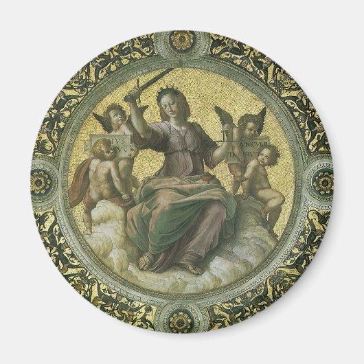 Aimant Déesse romaine de la justice avec des anges par Ra (Devant)