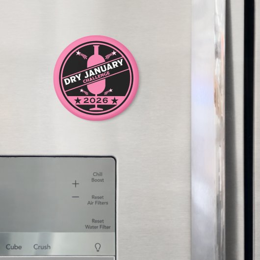 Aimant Défi de janvier sec Encouragement (In situ (réfrigérateur))