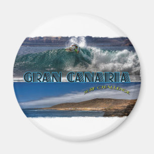 Aimant Défi de surf de Canaria de mamie