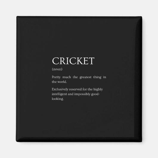 Aimant Définition de cricket - Explication drôle sarcasti (Devant)