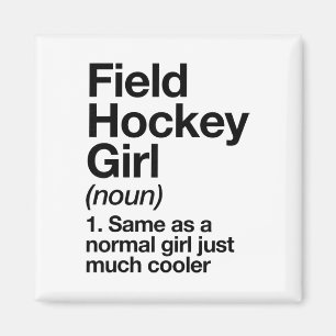 Aimant Définition de fille de hockey sur gazon drôle et s