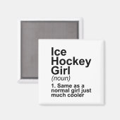 Aimant Définition de fille de hockey sur glace (Recto/Verso)