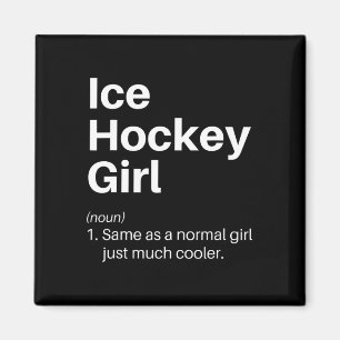 Aimant Définition de fille de hockey sur glace drôle et s