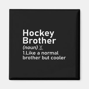 Aimant Définition de frère de hockey sur gazon drôle spor