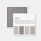 Aimant Définition de héros (Recto/Verso)