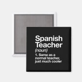 Aimant Définition De L'Enseignant Espagnol Fun Byter To S (Recto/Verso)