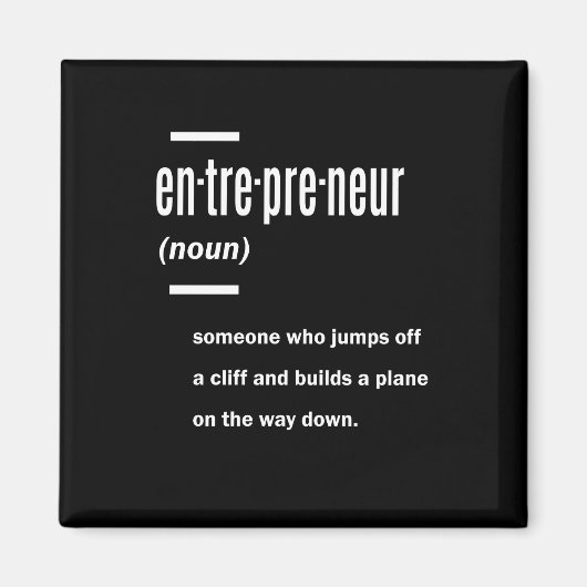 Aimant Définition de l'entrepreneur Idées cadeaux (Devant)