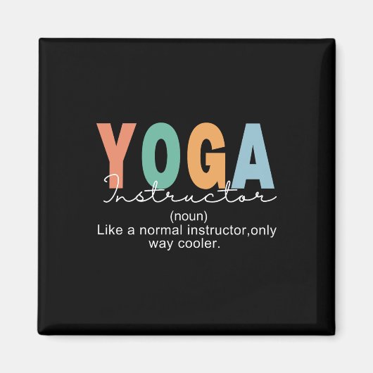 Aimant Définition de professeur de yoga Normal seulement  (Devant)