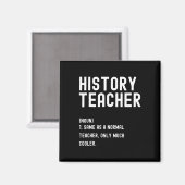 Aimant Définition de professeur d'histoire Premier jour d (Recto/Verso)