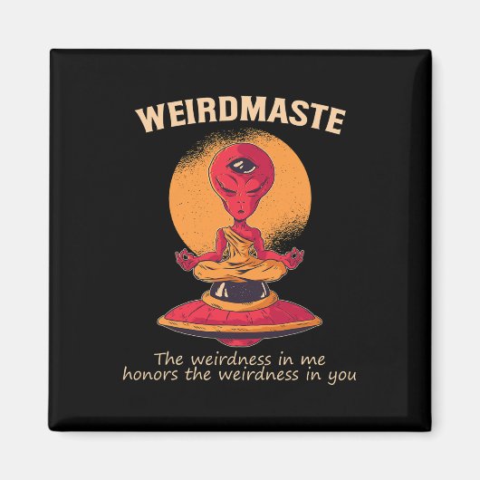 Aimant Définition de Weirdmaste moine extraterrestre Ufo (Devant)