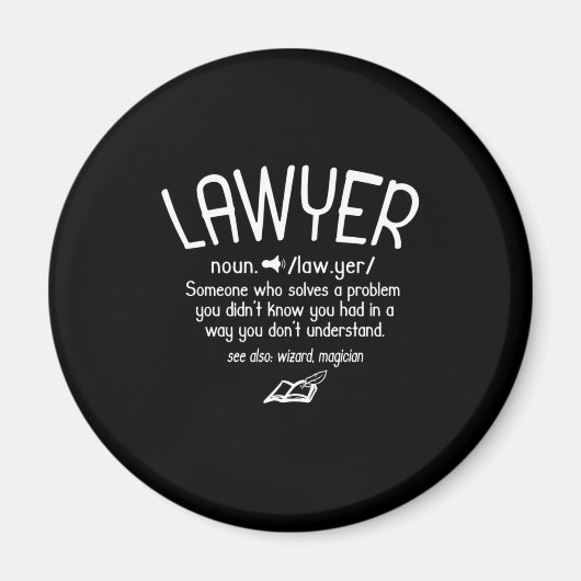 Aimant Définition drôle de l'avocat (Devant)
