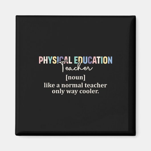 Aimant Définition drôle de professeur d'éducation physiqu (Devant)