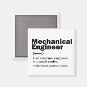 Aimant Définition drôle d'ingénieur mécanique Ingénierie (Recto/Verso)