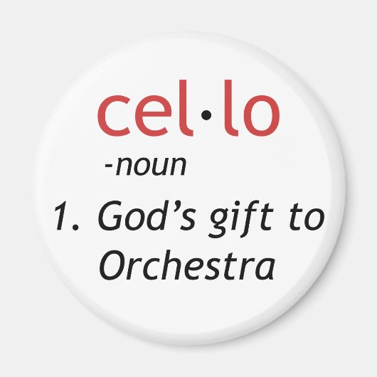 Aimant Définition du cello (Devant)