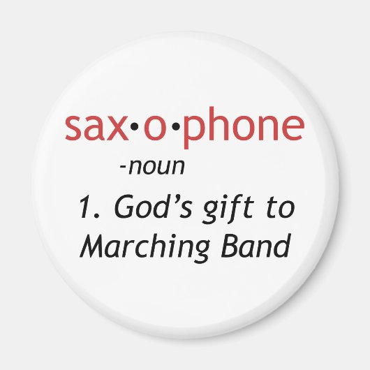 Aimant Définition du saxophone (Devant)