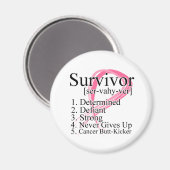 Aimant Définition du survivant - Cancer du sein (Recto/Verso)