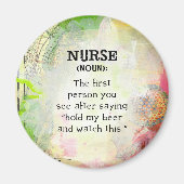 Aimant Définition d'une infirmière (Devant)